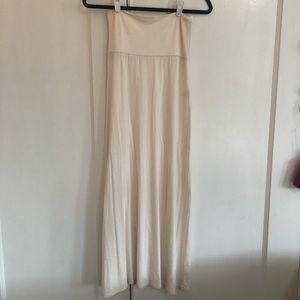Azules Cream Maxi Skirt | Made in the USA